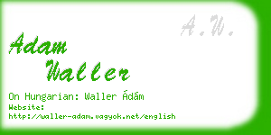 adam waller business card